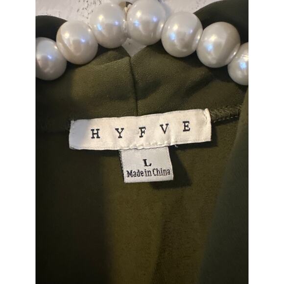 Hyfve ovile green elegant long sleeve jumpsuit Sz L - Picture 3 of 4